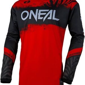 Red and Black Men's MXO'Neal Element Shocker long sleeve shirt Size L Black Red